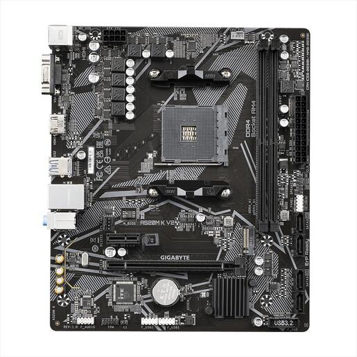 MB AM4 A520M K V2 GIGABYTE, M-ATX, 2xDDR4 5100Mhz (OC), VGA, HDMI, 1xPCIex16, 1xPCIex1, 1xM.2, 4xSATAIII, 2x USB 2.0, 4xUSB 3.2 Gen1