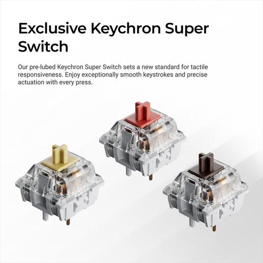 KEYBOARD MECHANICAL KEYCHRON K10 MAX HS Full Size RGB Keychron super Banana switch, Multi-Device 2.4 GHz & BT Black, K10M-H4