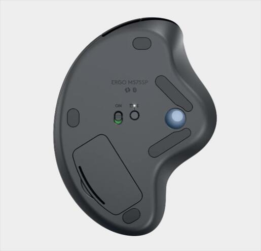 MOUSE WIRELESS LOGITECH ERGO M575S TRACKBALL Graphite Bolt+Blue ball, w/bluetooth 910-007029