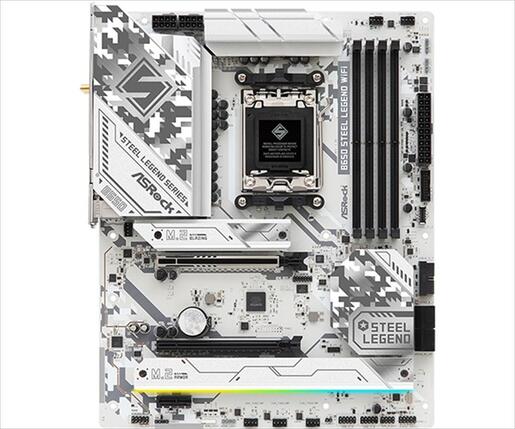 MB AM5 B650 STEEL LEGEND ASROCK 4xDDR5 7200Mhz (O.C), HDMI, DP, PCI-Ex16 5.0, 1xPCI-Ex16 3.0, M.2 PCIe 5.0, 2xM.2 4.0, 4xSATAIII, Wi-Fi 6E, BT