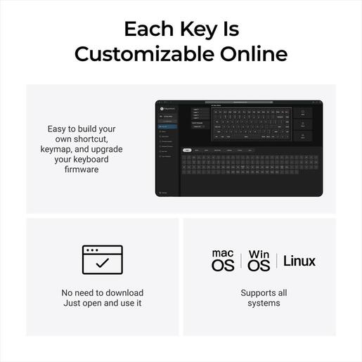 KEYBOARD MECHANICAL KEYCHRON K3 MAX QMK/VIA LP RGB HS 75% Gateron Brown switch Multi-Device (Wired+Bluetooth), Black, K3M-H3