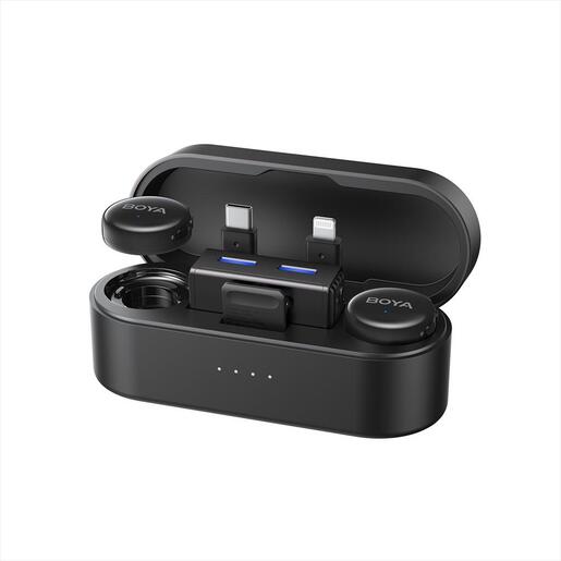 MICROPHONE WIRELESS SYSTEM BOYA LINK 3-01, 2xMIC, USB-C, Lightning, 3.5mm, Black, BOYA LINK 3-01