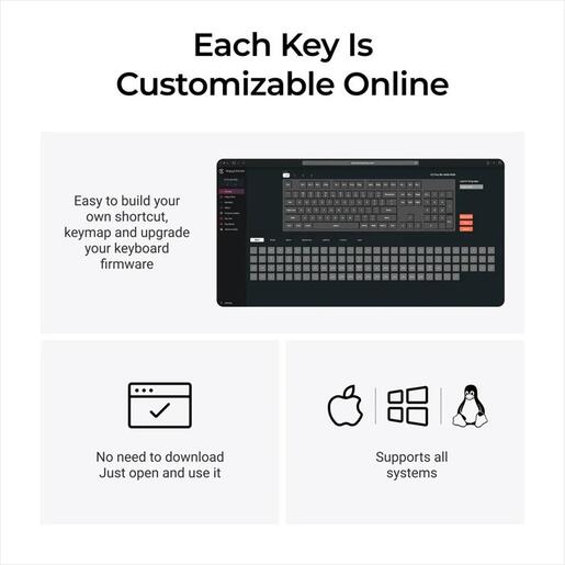 KEYBOARD MECHANICAL KEYCHRON C2 Pro 8K QMK RGB, Full Size, Super Brown switch, C2PX-M3