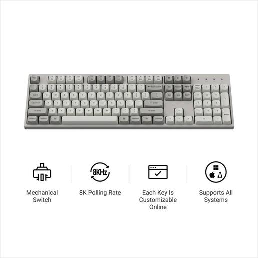 KEYBOARD MECHANICAL KEYCHRON C2 Pro 8K QMK RGB, Full Size, Super Brown switch, C2PX-M3