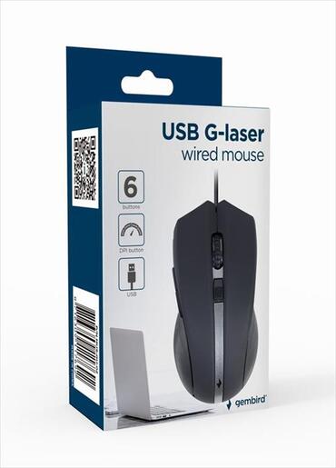 MOUSE WIRED USB GEMBIRD G-LASER, 2400DPI, Black ,MUS-GU-02