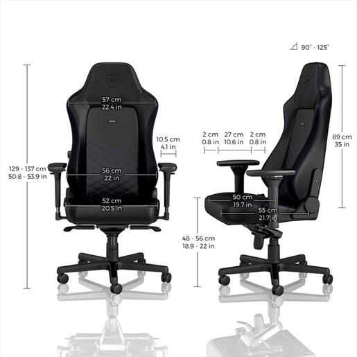 GAMING CHAIR NOBLECHAIRS HERO, BLACK/BLUE NBL-HRO-PU-BBL