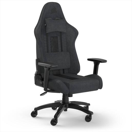 GAMING CHAIR CORSAIR TC100 RELAXED FABRIC, 120KG MAX, Black/Grey, CF-9010052-WW