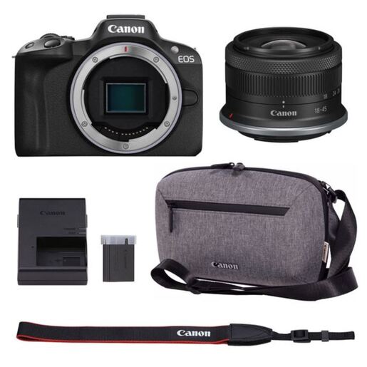 CANON MIRR foto EOS R50 RFS18-45 +BAG+SD