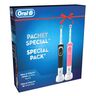 Oral-B D100 Vitality CrossAction Black+ Vitality 3D White Pink електрична четка за заби