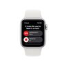 Apple Watch SE (2022) GPS 40mm Silver Aluminium Case with White Sport Band - Regular, smart watch