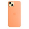 Apple iPhone 15 Plus Silicone Case со MagSafe, Orange Sorbet