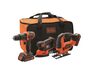 Black&Decker BCK31S1S-QW Сет дупчалка, вибрациона брусилка и убодна пила 2×1.5Ah 18V