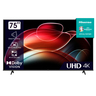 Hisense LED 75" 75A6K, 4K Ultra HD, Smart TV, VIDAA U6, Dolby Vision, DTS Virtual X, AI 4K Upscaler **МОДЕЛ 2023**