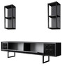 ТВ комода + ѕидни полици Black Line - Anthracite, Black 618BLY1139
