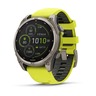 Garmin Fenix 8 Sapphire SOLAR, Titanijski sa silikonskim remenom jarke žute/grafitne boje, 010-02906-21