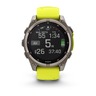 Garmin Fenix 8 Sapphire SOLAR, Titanijski sa silikonskim remenom jarke žute/grafitne boje, 010-02906-21
