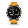 Garmin Fenix 8 Sapphire AMOLED, Titanijski sa silikonskim remenom iskreće narančaste/grafitne boje, 010-02904-11