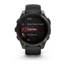 Garmin Fenix 8 Sapphire AMOLED, Titanij tamnosive boje s DLC slojem sa silikonskim remenom boje sivog šljunka, 010-02904-21