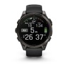 Garmin Fenix 8 Sapphire AMOLED, Titanij tamnosive boje s DLC slojem sa silikonskim remenom boje sivog šljunka, 010-02904-21