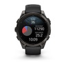 Garmin Fenix 8 Sapphire AMOLED, Titanij tamnosive boje s DLC slojem sa silikonskim remenom boje sivog šljunka, 010-02904-21