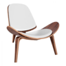 Shell Armchair White Premium