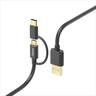 CABLES USB-A HAMA 2 in 1 micro USB, USB type-C, 201533