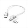 CABLES USB-A HAMA 3 in 1 micro USB, Lightning and USB type C, white 183306