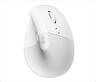 MOUSE WIRELESS LOGITECH LIFT VERTICAL ERGONOMIC OPTICAL w/ Bluetooth Logi Bolt, White, business, 910-006496