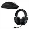 MOUSE BUNDLE WIRELESS USB LOGITECH G PRO X SUPERLIGHT Black + HEADPHONES LOGITECH G PRO X Black Wireless, 991-000537