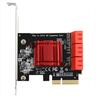 CONVERTOR PCI-E TO SATA3 X6 PORT, TXB113, Chipset: SM1166,LP