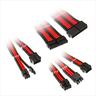 EXTENSION PSU KIT KOLINK ATX 24-pin, CPU 4+4-pin, PCI-E 8-pin x2, PCI-E 6+2-pin x3, w/cable clips BLACK/RED ZUAD-1285