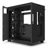 CASE NZXT ATX Mid-Tower H9 FLOW w/2xWINDOWS + Top MESH, 4x F120Q Quiet Airflow fans,USB-C 3.2, 2xUSB-A 3.2, Matte Black CM-H91FB-01
