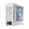 CASE FRACTAL DESIGN E-ATX Mid-Tower Pop XL Air RGB White, 4x120mm Aspect 12 RGB, w/WINDOW, Front Mesh, FD-C-POR1X-01