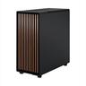 CASE FRACTAL DESIGN ATX Mid-Tower NORTH, 2x140mm Aspect 4-pin PWM fans, w/WINDOW, Side Mesh+Front wood panel, Charcoal Black, FD-C-NOR1C-01