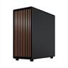 CASE FRACTAL DESIGN ATX Mid-Tower NORTH, 2x140mm Aspect 4-pin PWM fans, w/WINDOW, Side Mesh+Front wood panel, Charcoal Black, FD-C-NOR1C-01