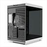 CASE HYTE E-ATX Mid-Tower Y70, x2 Tempered glass, w/riser 4.0 cable, USB 3.2 Type C, Black/White, CS-HYTE-Y70-BW