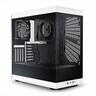 CASE HYTE ATX Mid-Tower Y40, x2 Tempered glass, 2x 120mm fans, w/riser 4.0 cable, Black/White, USB 3.2 Type C, GEHY-013