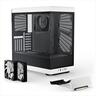 CASE HYTE ATX Mid-Tower Y40, x2 Tempered glass, 2x 120mm fans, w/riser 4.0 cable, Black/White, USB 3.2 Type C, GEHY-013