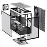 CASE HYTE ATX Mid-Tower Y40, x2 Tempered glass, 2x 120mm fans, w/riser 4.0 cable, Black/White, USB 3.2 Type C, GEHY-013