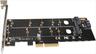 CONVERTOR PCI-E (4x) TO 2 x M.2 (SATA + NVME) ,  TXB044, LP