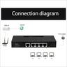 NET Switch DIEWU 5-port 1x 2.5G + 4x 10/100/1000 TXE083, METAL
