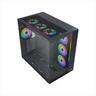 CASE XIGMATEK ATX mid-Tower AQUA ULTRA AIR BLACK w/2xTG, Top Mesh,Front ARGB LED strip,7x120mm Z20A ARGB Galaxy II Fan Control Kit,USB type C, EN41907