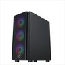 CASE XIGMATEK microATX NYX AIR, Left TG, Meshed Grill Front panel , 4x120mm Z20F LED RGB FIXED fan, EN41211