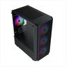 CASE XIGMATEK microATX NYX AIR, Left TG, Meshed Grill Front panel , 4x120mm Z20F LED RGB FIXED fan, EN41211