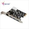 CONVERTOR PCI-E TO 3 x USB 3.0 + 1x RJ45, DIEWU TXB014, Chipset: VL805+RTL8153
