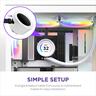 COOLERS CPU AIO NZXT Kraken 280 ELITE RGB, 2x140mm F140 RGB Core fans, RGB Controller, w/2.36" LCD display, RL-KR28E-W1, MATTE WHITE