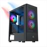 CASE XIGMATEK ATX HERO II AIR 3F, Left TG, Mesh Front panel , 3x120mm Z20F LED RGB FIXED fan, USB 3.0, EN41655