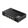 NET Switch DIEWU 5-port 10/100/1000, TXE194 MTK7530+PSE(DH2184), 4x1GPOE + 1xUplink, METAL BLACK