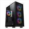 CASE XIGMATEK ATX mid-Tower LUX G BLACK w/TG Magnet flip, 4x120mm X24A, ARGB Galaxy II Fan Control Kit