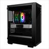 CASE XIGMATEK ATX mid-Tower LUX G BLACK w/TG Magnet flip, 4x120mm X24A, ARGB Galaxy II Fan Control Kit
